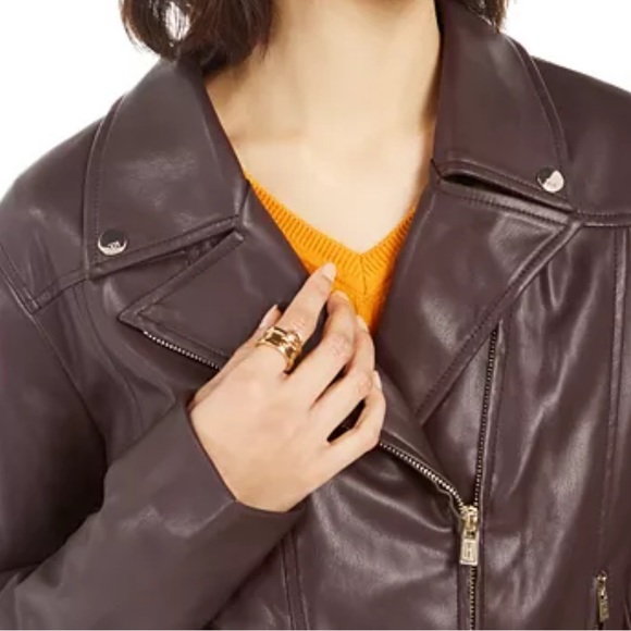 Tommy Hilfiger Faux Leather Moto Jacket - Picture 4 of 4